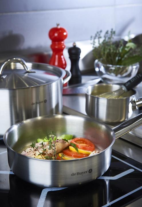Produktbild de Buyer PRIM'APPETY Sauteuse gerade Ø28cm, Induktion (28 cm, Kochtopf, Edelstahl)