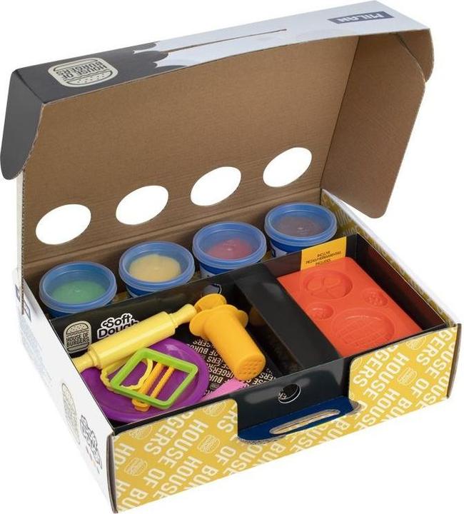 Image du produit Pâte à modeler Burger avec accessoires 4 couleurs