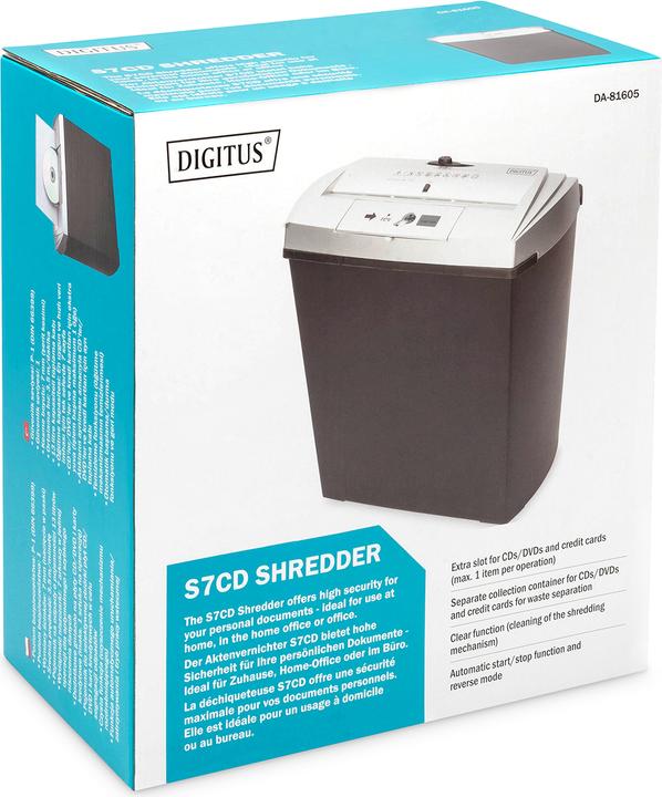 Actual product image Digitus S7CD shredder (Strip cut)