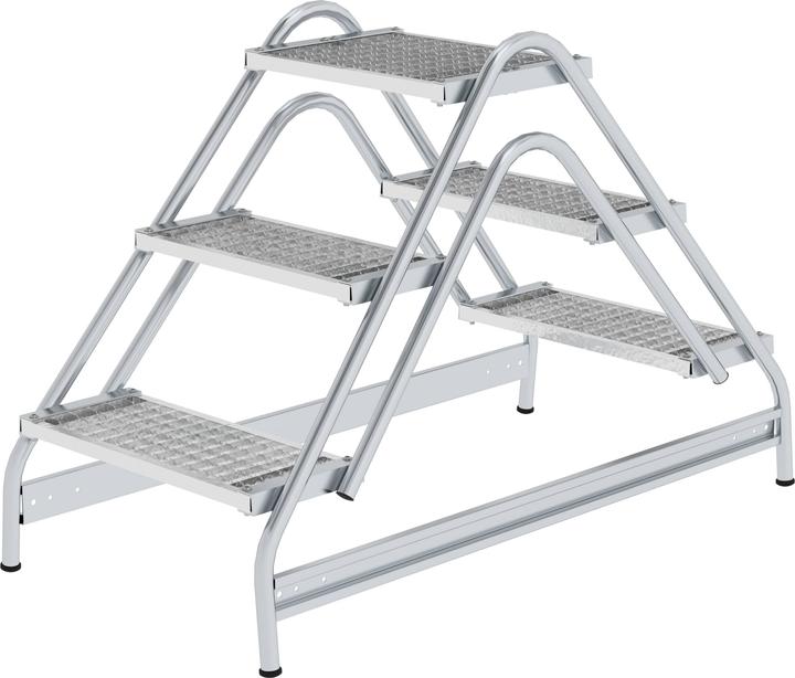 Produktbild Munk Arbeitspodest beidseitig begehbar Stahl-Gitterrost 2x3 Stufen (Gerüst, 115 cm)