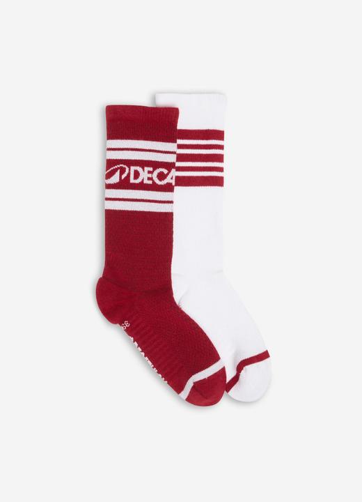 Decathlon Socken Mid 2er-Pack - rot/weiss (39, 42)