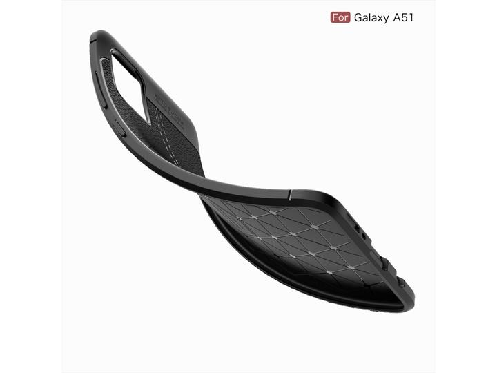 Actual product image Screenguard Samsung Galaxy A51 4G Case Leather Design TPU Cover (Samsung Galaxy A51)