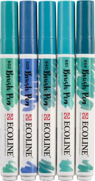 Produktbild Talens Ecoline (Weiss, Grün, Blau, Schwarz, 5 x)