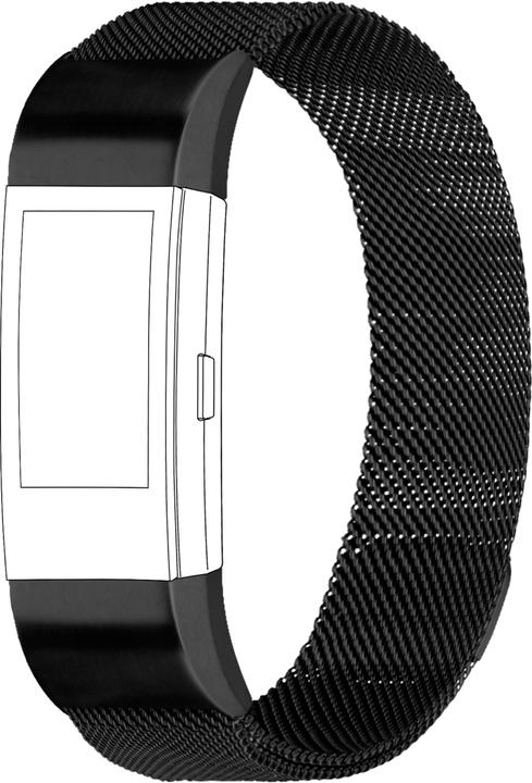 Topp Cinturino da polso di ricambio per Fitbit Charge 2 (20,5 mm, Tessuto a rete)