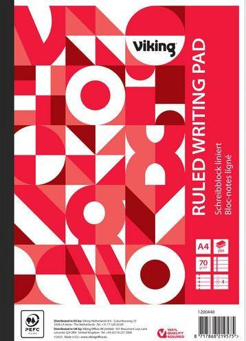 Image du produit Viking Bloc-notes DIN A4 Ligné (A4, À rayures, Couverture souple)