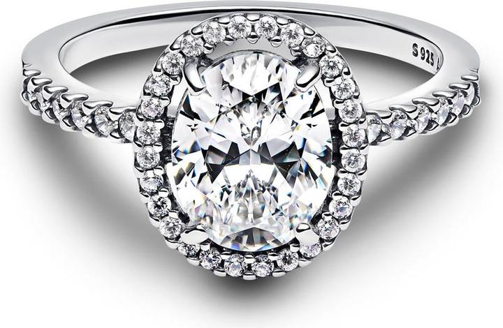 Immagine prodotto Pandora Ovaler Funkelnder Strahlenkranz Ring (48, 925 Argento)