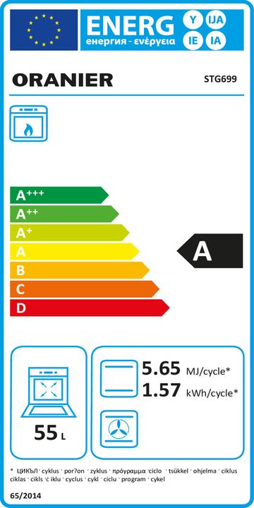 Energie-Label Oranier Standherd