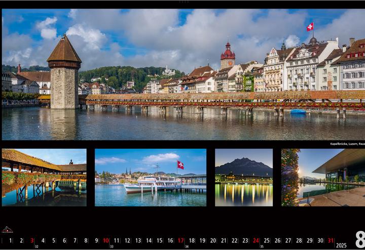 Image du produit Panoramique Suisse 2025 (48 x 33 cm, Italien, Allemand, Anglais, Français)