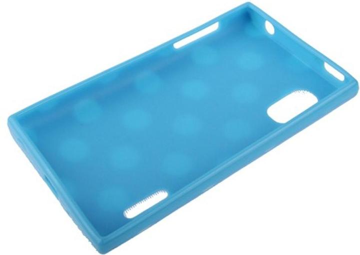 Produktbild König Design Schutzhülle TPU Punkte Case für Handy LG Optimus L5 / E610 blau/weiss (Optimus L5)