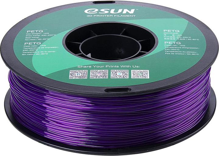 Immagine prodotto eSUN Filamento trasparente viola PETG 1,75mm 1Kg (PETG, 1.75 mm, 1000 g, Viola)