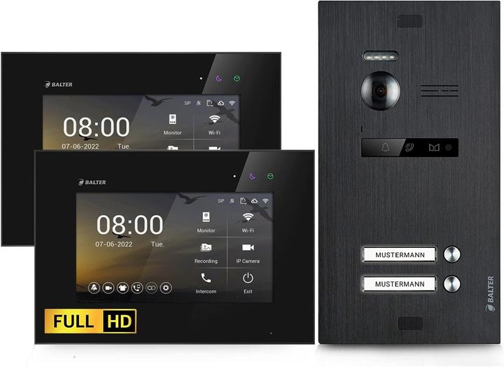 Produktbild Balter EVO-HD Video-Türsprechanlage für 2 Familienhäuser (Kabelgebunden)
