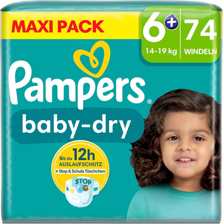 Actual product image Pampers Baby-Dry (Size 6+, 74 Piece)