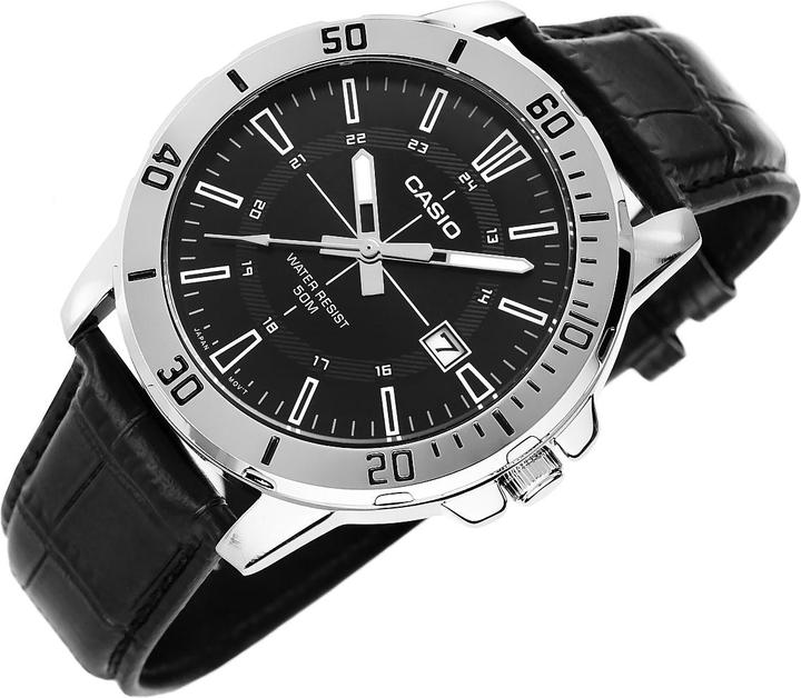 Image du produit Casio MTP-VD01L-2BV Hommes Enticer Bande en cuir bleu Cadran bleu Casual Analog Sporty Watch (220 mm)