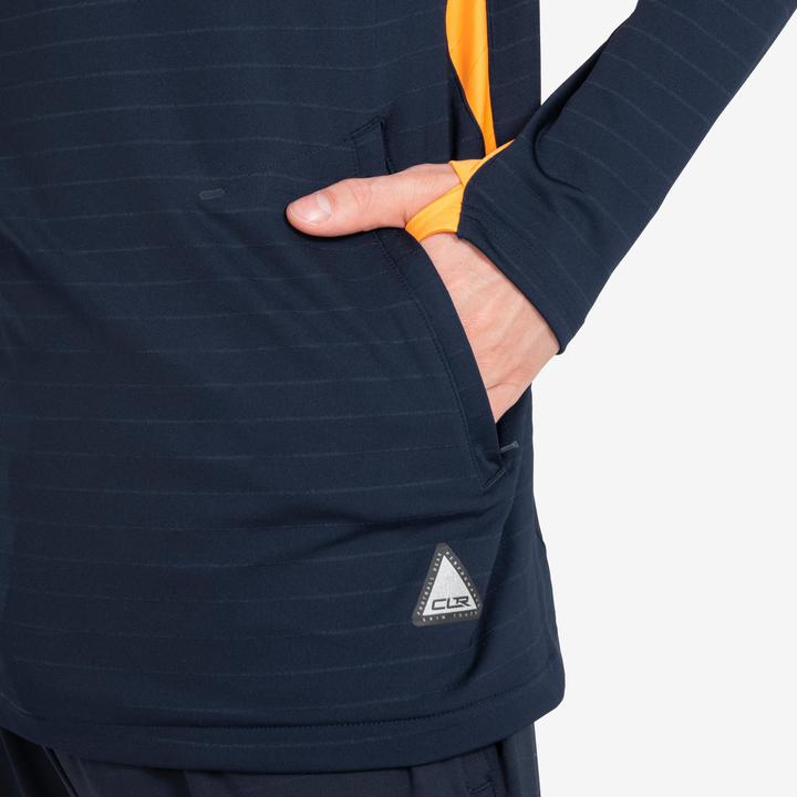 Immagine prodotto Kipsta Calcio donna/uomo 1/2 Zip - CLR blu navy/arancio (M)