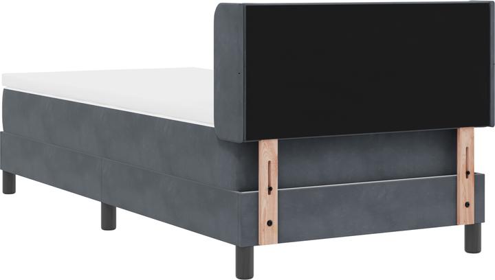 Image du produit VidaXL Lit boxspring avec matelas gris foncé 90x200 cm velours (90 x 200 cm)