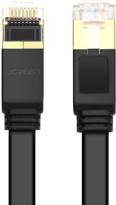 Image du produit Ugreen NW106 Ethernet RJ45 Plochý síťový kabel, Cat.7, STP, 3m (černý) (STP, CAT7, 3 m)