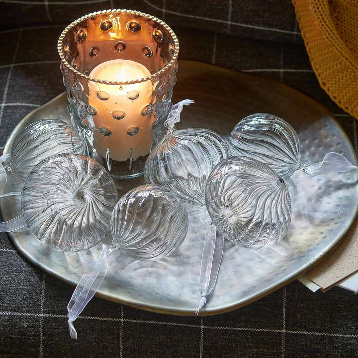 Image du produit Loberon Set de 6 boules de Noël Bavella claires (6 -pièce)