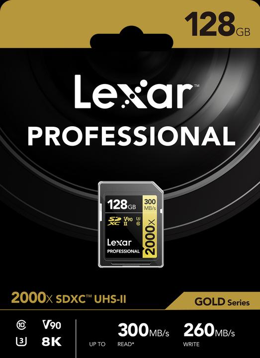 Actual product image Lexar Professional 2000x (128 GB, SDXC, U3, UHS-II)