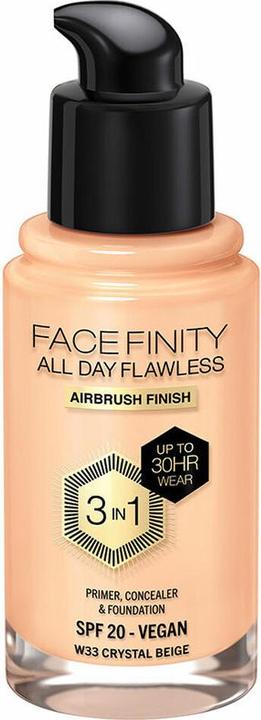 Actual product image Max Factor Facefinity All Day Flawless (W33 Crystal Beige)