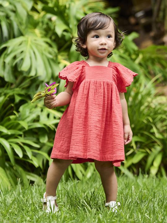 Immagine prodotto Vertbaudet Baby Musselin-Kleid mit Volantärmeln (92)