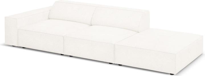 Micadoni Boucle Right Sofa, "Jodie", 3 Seats, 262x102x70Made in Europe (4-seater, 2 person sofa, 3-seater)