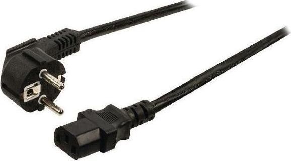 RND Electronics Câble d'alimentation CA, prise de terre type F (CEE 7/4) - IEC 60320 C13, 10m, noir (10 m)