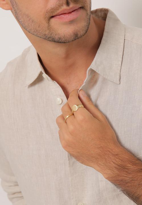 Immagine prodotto Kuzzoi Anello a fascia, set di anelli, anello con sigillo (60, 925 Argento)