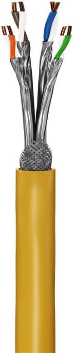 Produktbild Goobay GHMT-zertifiziertes CAT 8.1 Verlegekabel, S/FTP PiMF, Gelb (S/FTP, CAT8.1, 100 m)