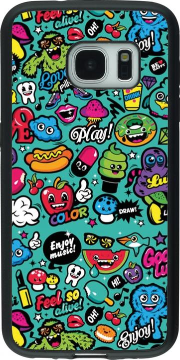 Produktbild PhoneLook Hülle Silikon schwarz Cartoons old school (Samsung Galaxy S7)