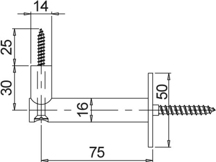 Actual product image Kws Handlaufst+AMMAvA-tze 4548, schwarz matt (Stainless steel or aluminium)