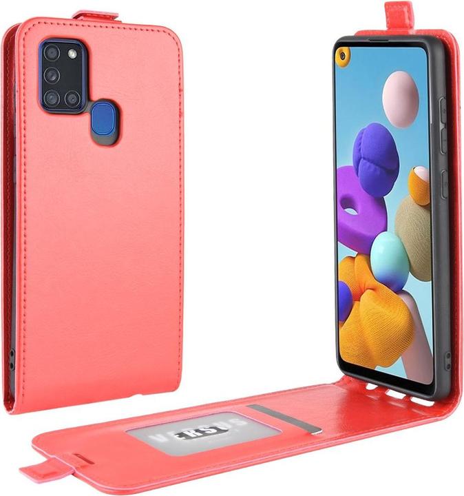Actual product image Cover-Discount Galaxy A21s - Classic Flip Case vertical red (Samsung Galaxy A21s)