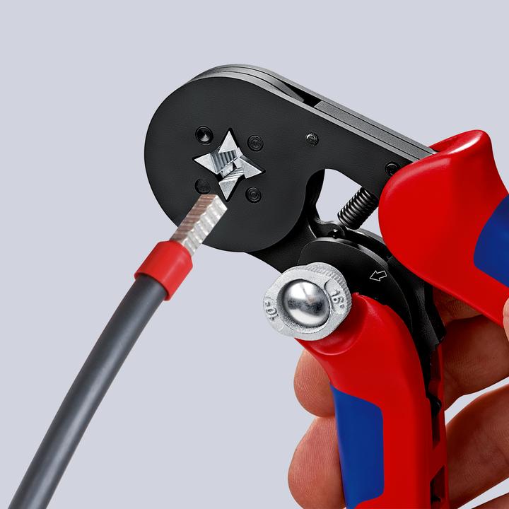 Actual product image Knipex Self-Adjusting Crimping Pliers for wire ferrules (180 mm)