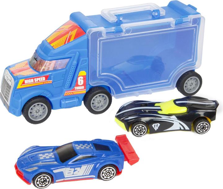 Image du produit Toi-Toys Camion Mini-Valise Avec 2 Voitures 2 Compartiments Assortis