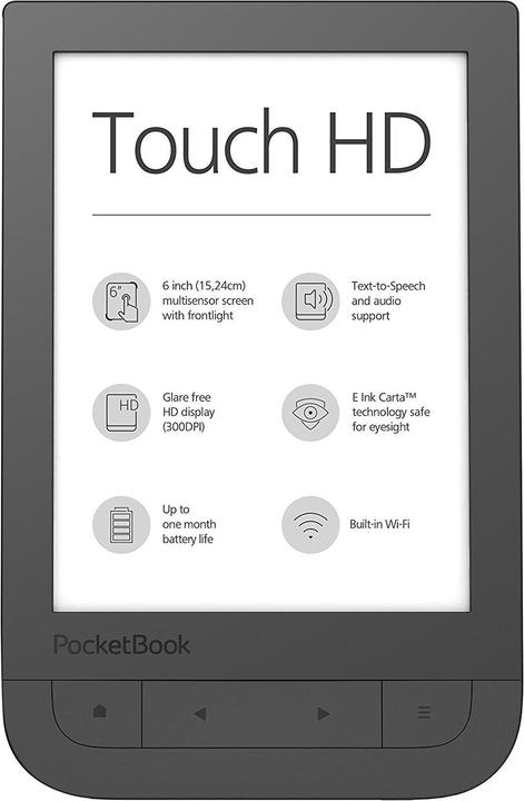 Produktbild PocketBook Touch HD (6", 8 GB, Schwarz)
