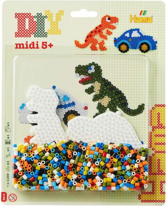 Image du produit Hama Set de perles à repasser grand, Dino (1100pcs)