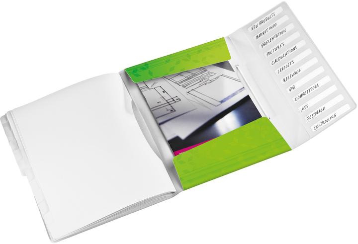 Produktbild Leitz Ordnungsmappe WOW PP A4 46340054 grün 12-teilig (A4, 1 x)