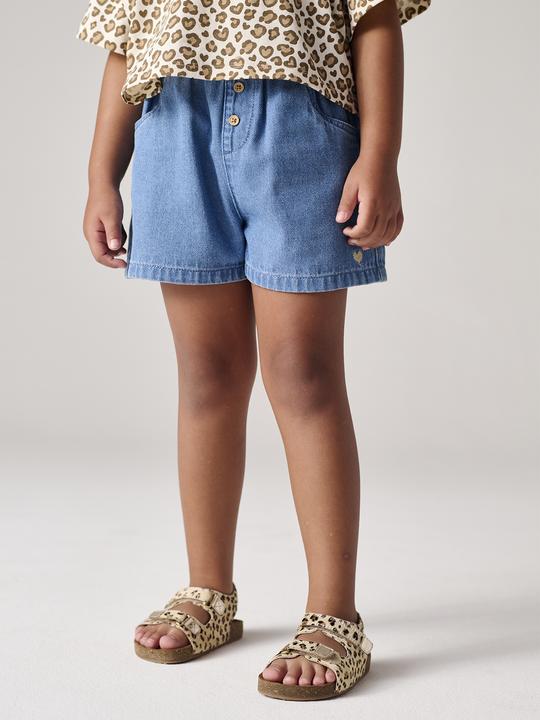 Immagine prodotto Vertbaudet Pantaloncini da bambina in denim con elastico in vita (140)