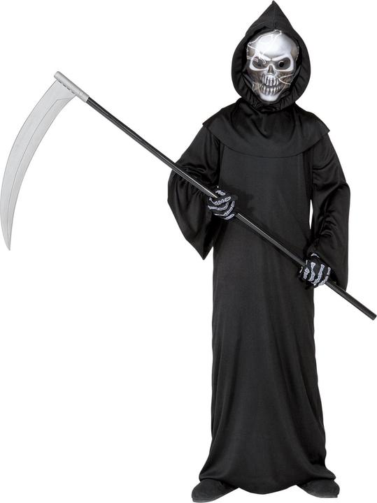 Image du produit Widmann SENSEMANN" (tunique, masque holographique à tête de mort avec capuchon, gants en os) T. 116 (116)