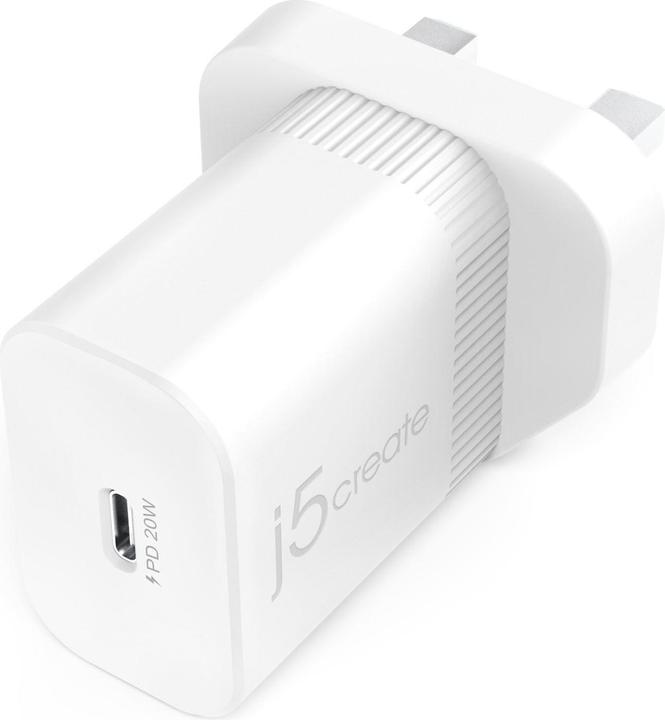 Actual product image j5Create JUP1420 Caricatore da parete PD USB-C® a 20 W - UE, Interno, AC, 12 V, 3 A, Bianco (20 W)