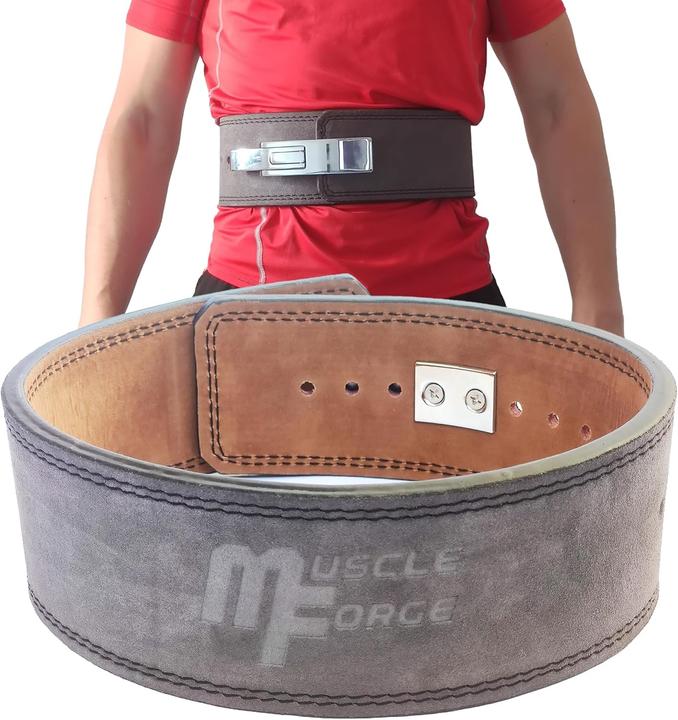 Actual product image Muscle Forge Powerlifting-Gürtel mit Stahlschnalle
