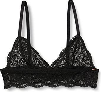 Actual product image Tommy Hilfiger Ladies Unlined Triangle Bralette Triangle Bra, Black, S (S)
