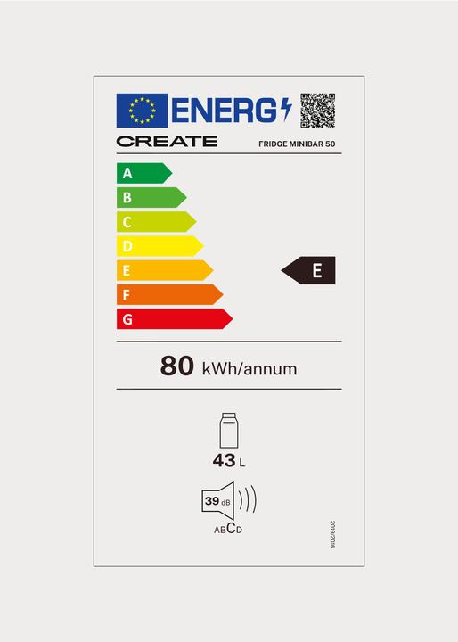 Energie-Label Create Fridge Minibar (43 l)