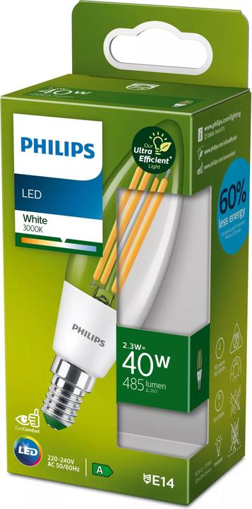 Actual product image Philips Led Cla (E14, 2.30 W, 485 lm, 1 x, A)