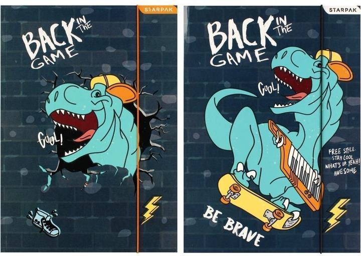 Actual product image Starpak A4 Skate Dino folder with elastic band (A4, 1 x)