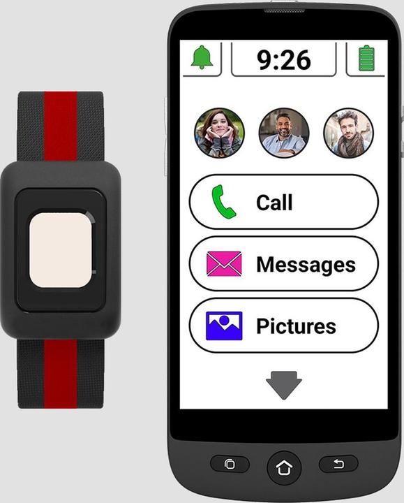 Produktbild Swissvoice S510M Senioren -Smartphone einschliesslich drahtloser SOS -Armband und Fall.Android und 4G (5.80", 8 Mpx, 4G)