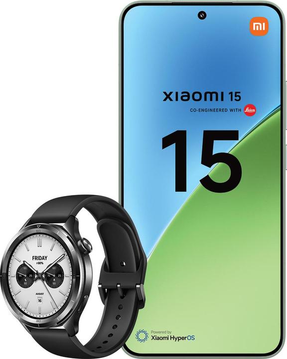 Productafbeelding Xiaomi 15 + Watch S4 (256 GB, Groen, 6.36", Dubbele SIM, 50 Mpx, 5G)