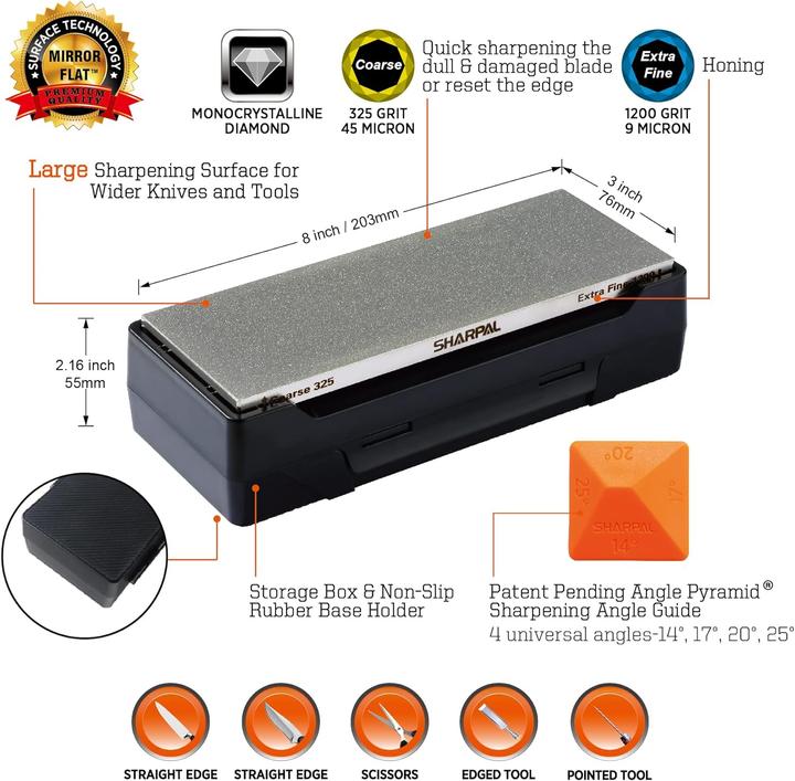Actual product image Sharpal 162N Diamond whetstone