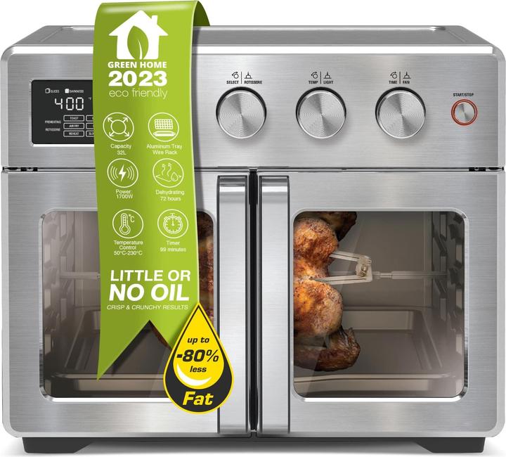 Immagine prodotto TurboTronic By Z-Line Forno ad aria calda e friggitrice 4in1