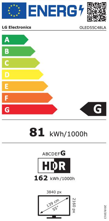 Energie-Label LG OLED55C48LA (55", C4, OLED, 4K, 2024)