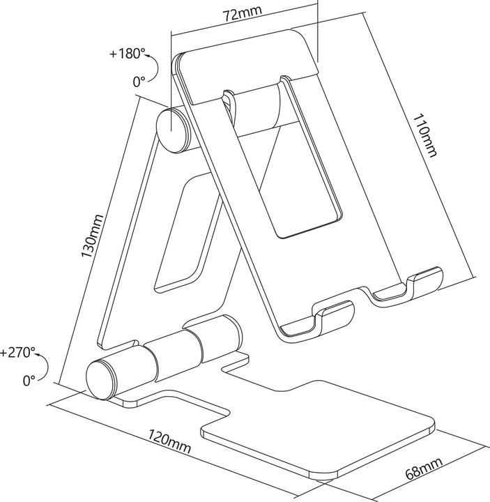 Immagine prodotto InLine Porta tablet in alluminio universale fino a 13